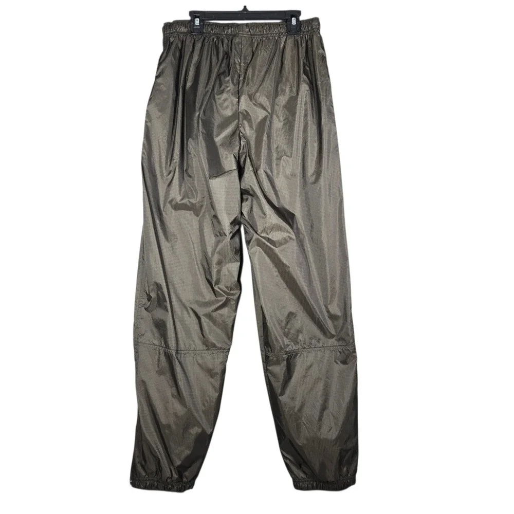 R&Y Sport Tracksuit Set Mens M Olive Green VTG Nylon Windbreaker Pants Stripe